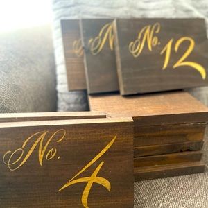 Wooden table numbers